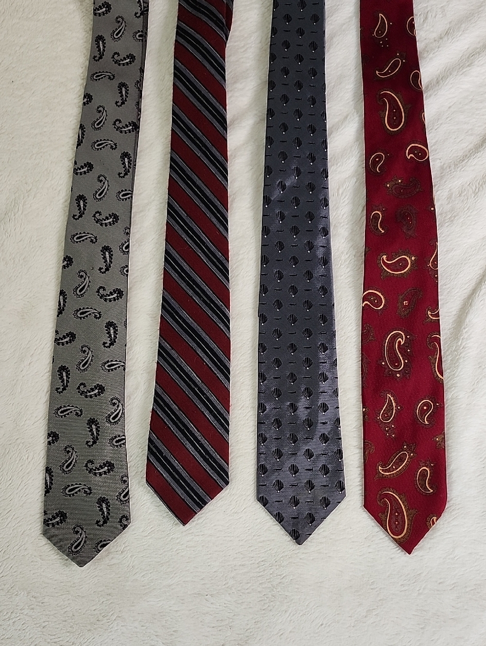 Vintage 1960's Skinny Ties Bundle Of 4